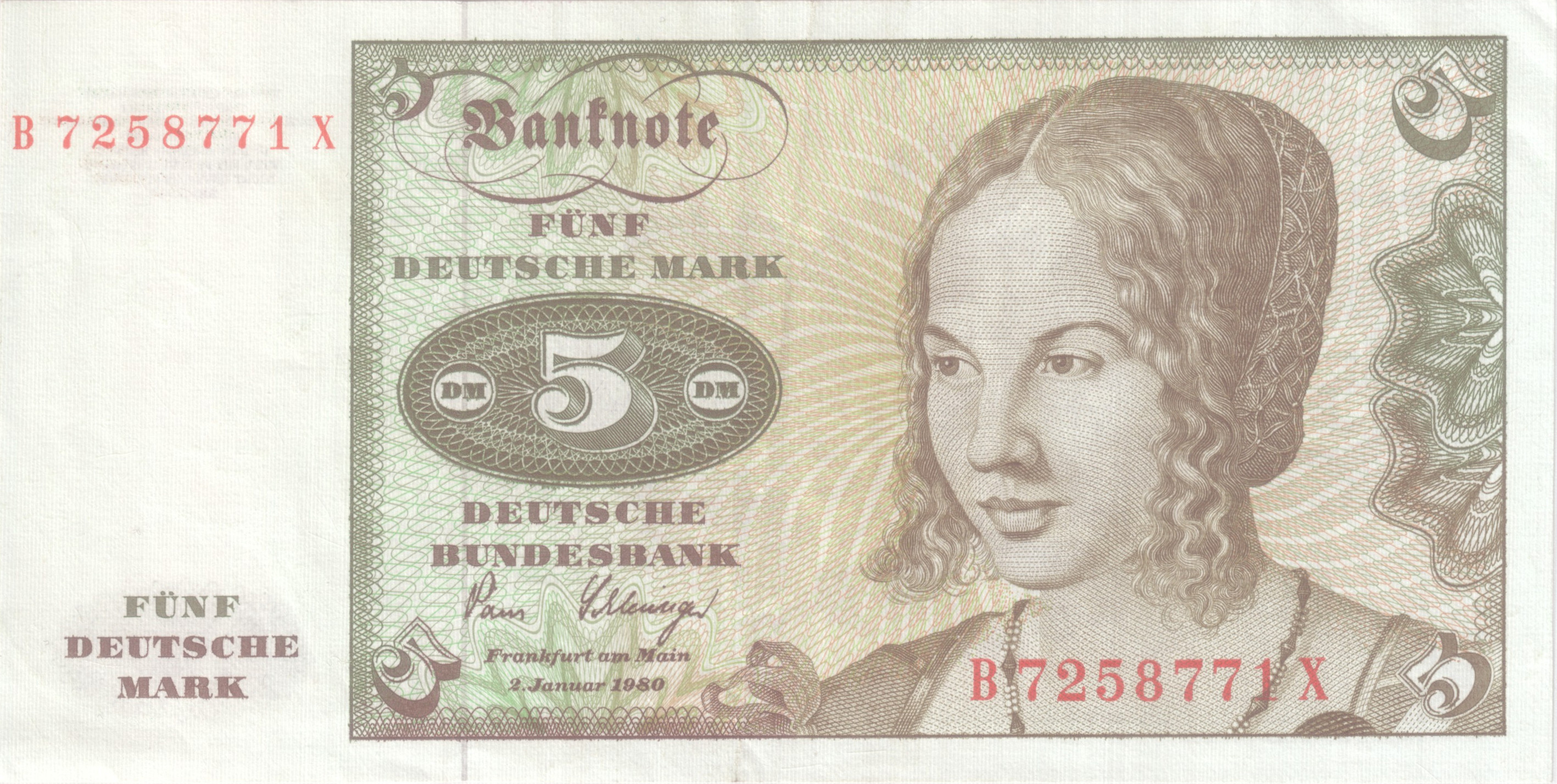 Dürers - Die Venezianerin auf Banknote